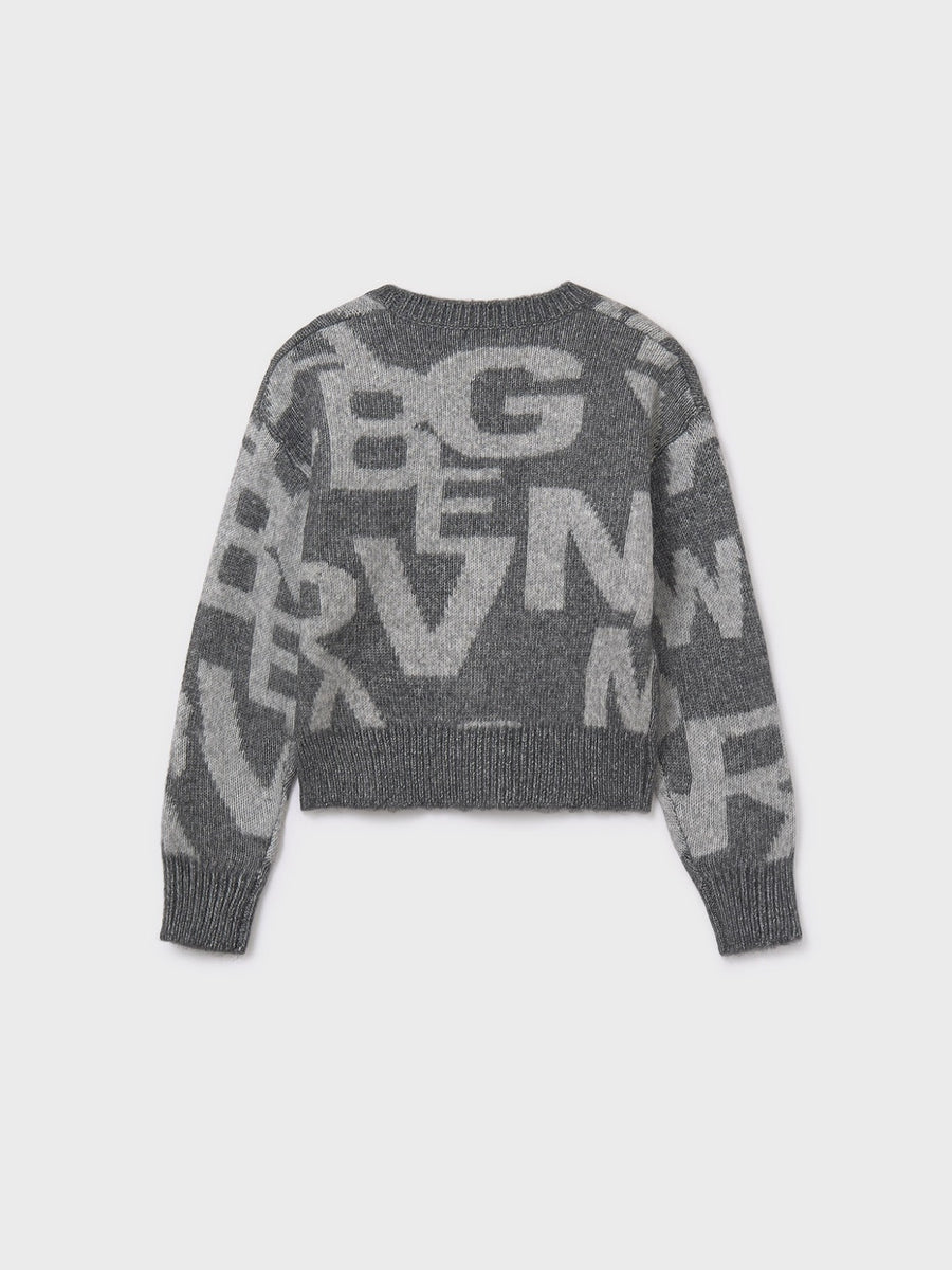 Jersey jacquard Chumbo vig (Cinza Escuro)  para Menina - Mayoral