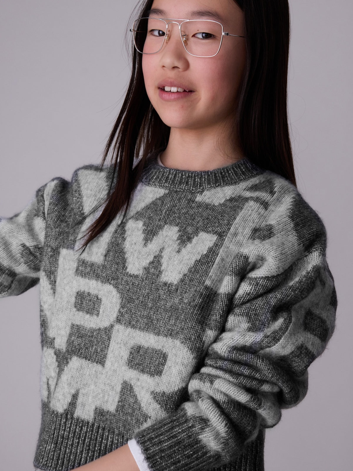 Jersey jacquard Chumbo vig (Cinza Escuro)  para Menina - Mayoral