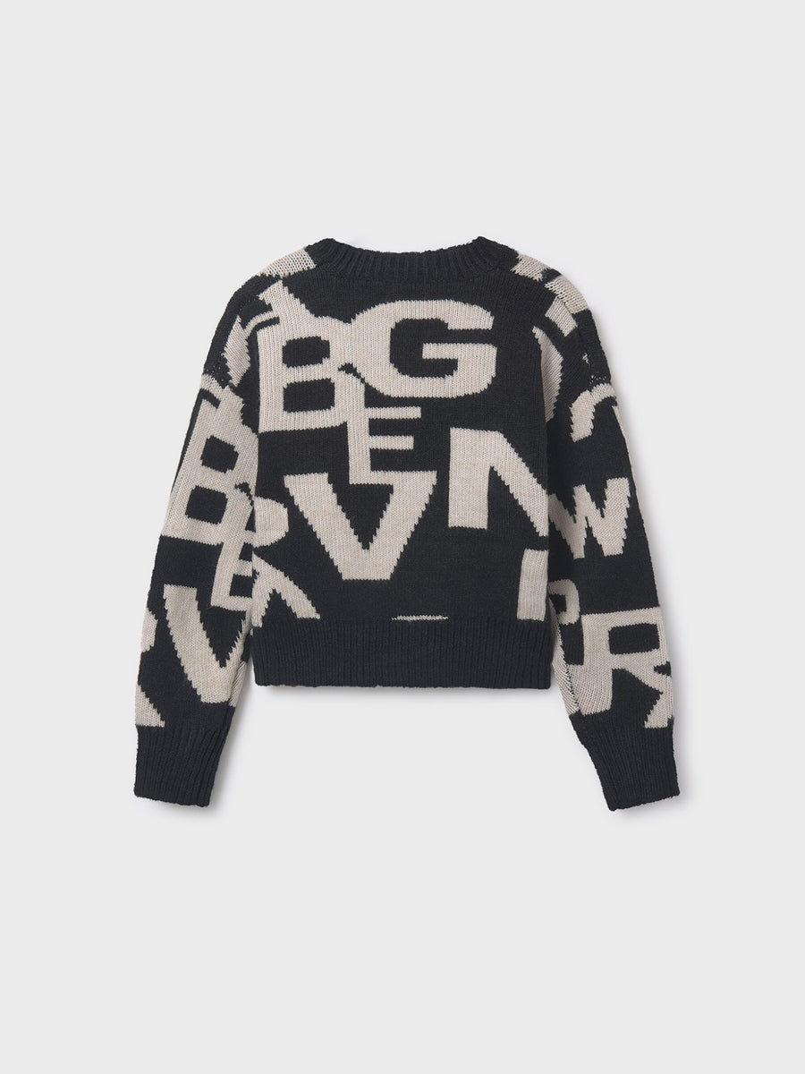Jersey jacquard Preto (Preto)  para Menina - Mayoral