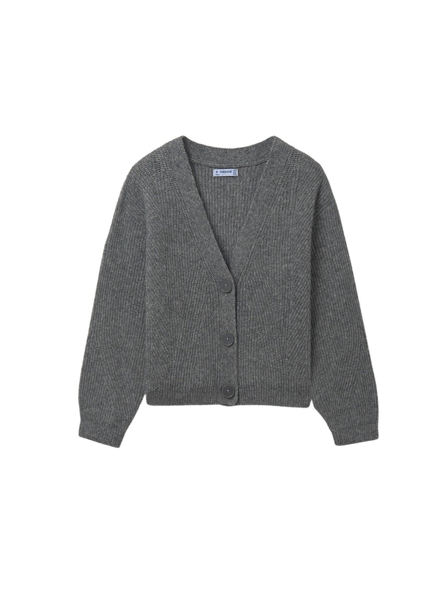 Casaco tricot bebé Aço vig. (Cinza Escuro)  para Menina - Mayoral