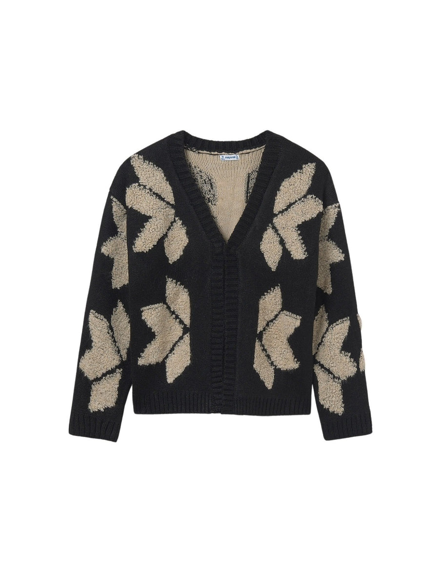 Casaco jacquard Preto (Preto)  para Menina - Mayoral