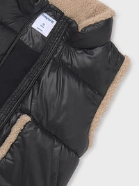 Colete contrastes Preto (Preto)  para Menina - Mayoral