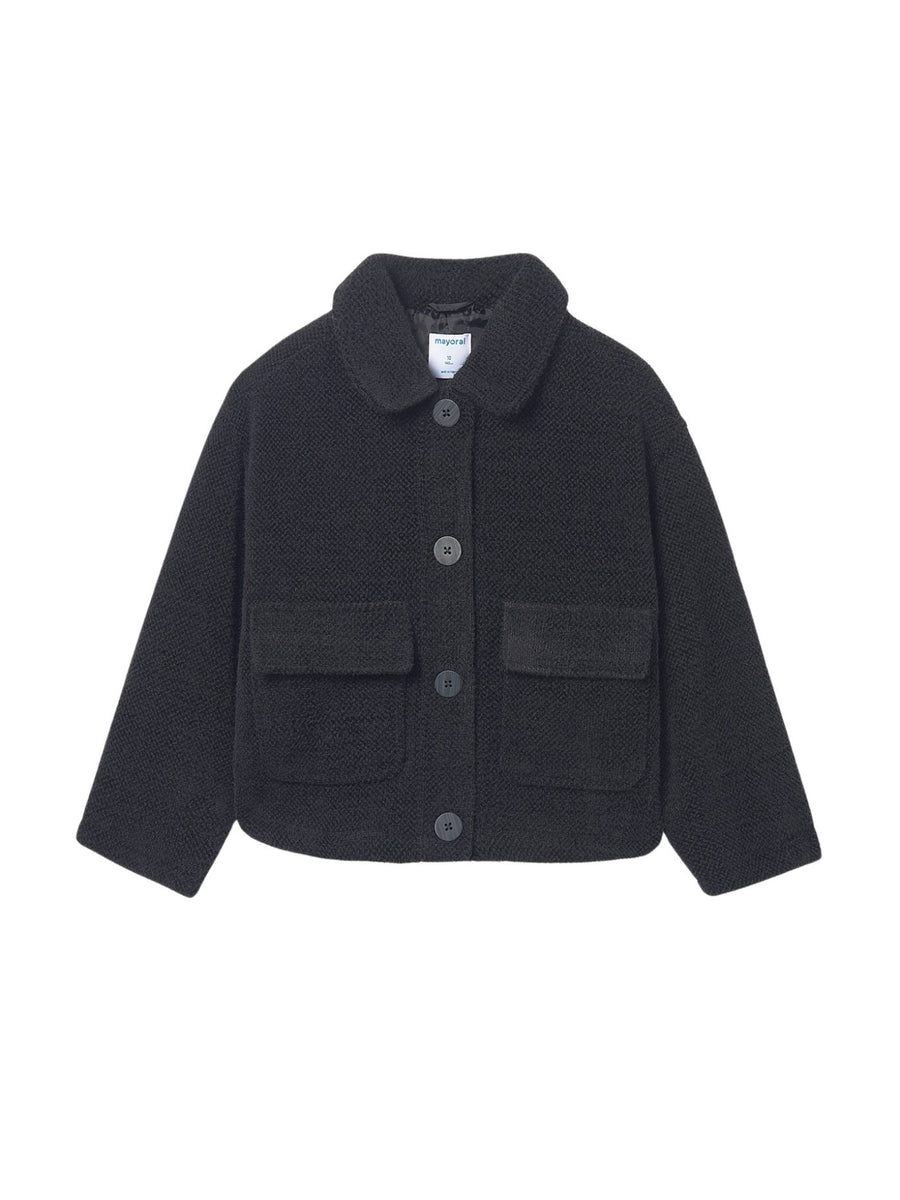 Casaco punto pelo Preto (Preto)  para Menina - Mayoral