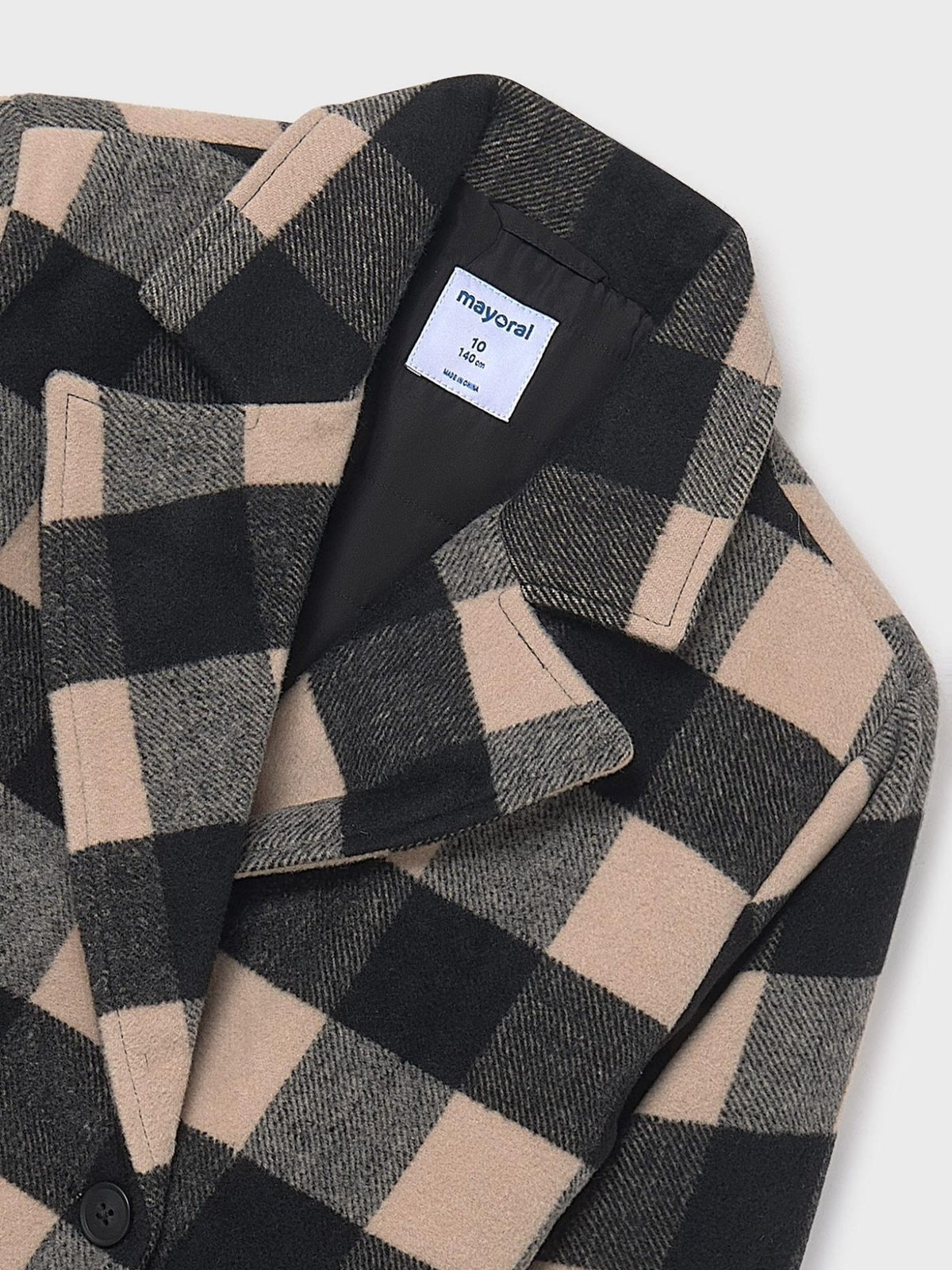 Casaco jacquard Xadrez (Cinza Escuro)  para Menina - Mayoral