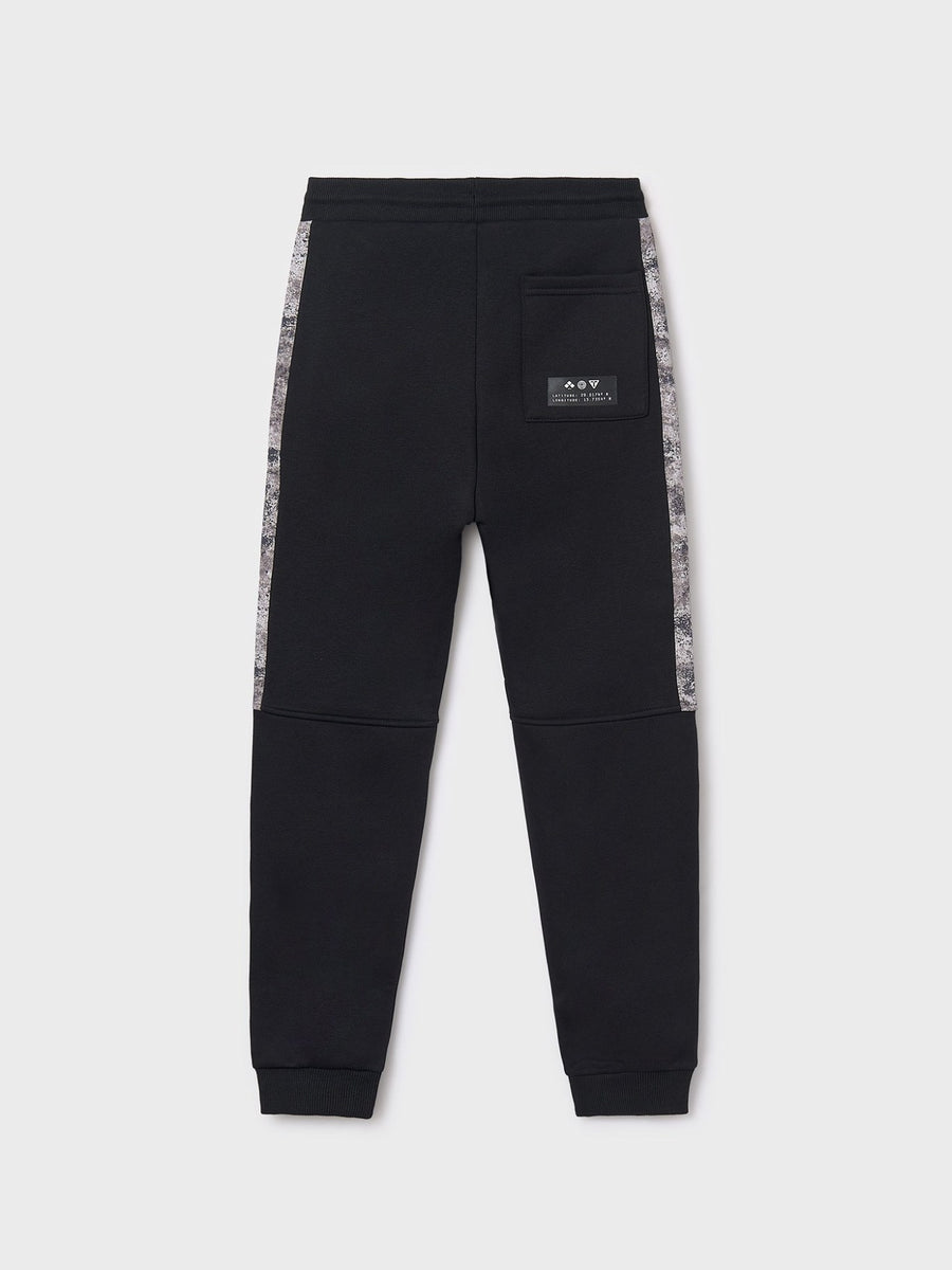 Calça contrastes Preto (Preto)  para Menino - Mayoral