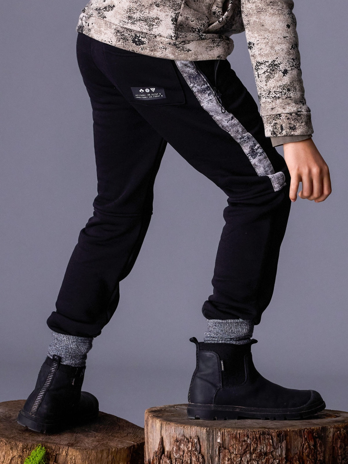 Calça contrastes Preto (Preto)  para Menino - Mayoral