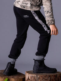 Calça contrastes Preto (Preto)  para Menino - Mayoral