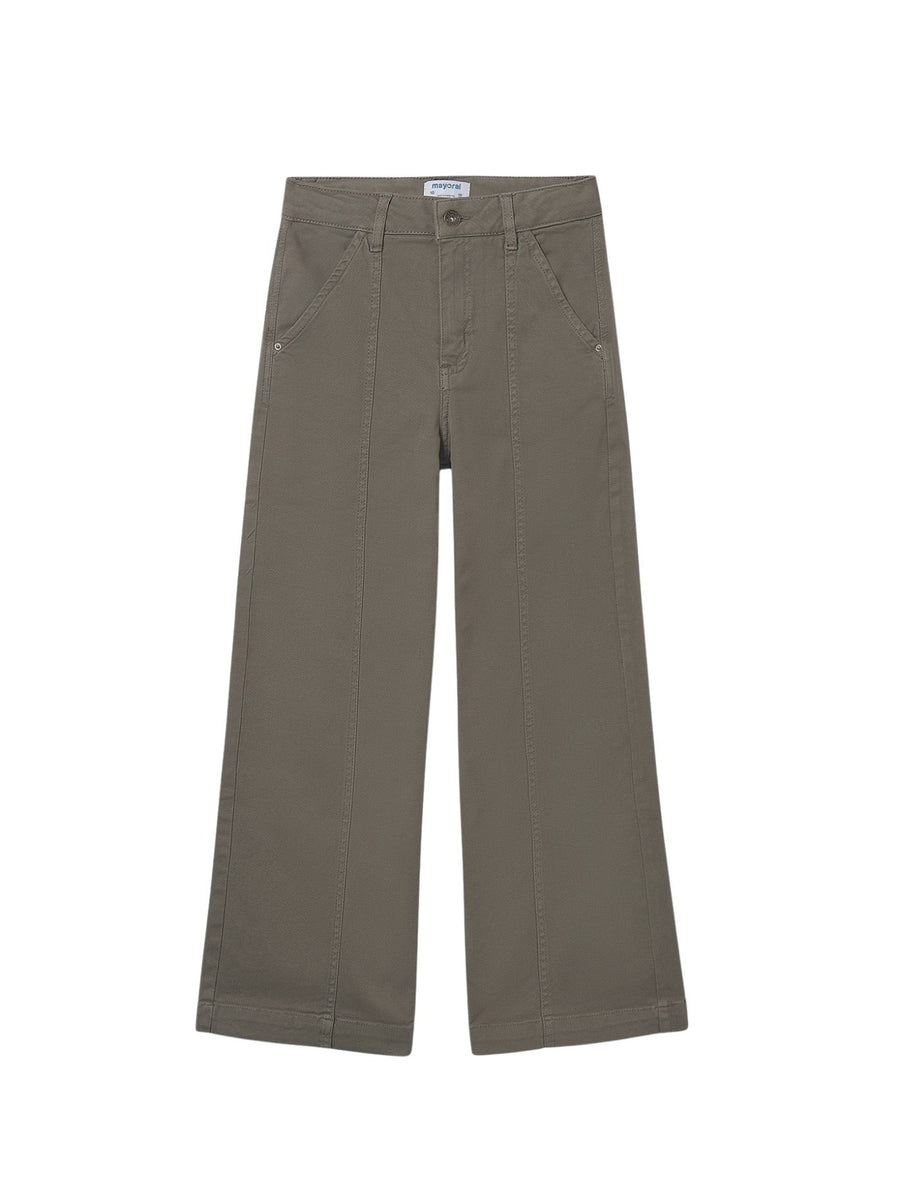 Calça sarja wide leg Caça (Azeitona)  para Menina - Mayoral