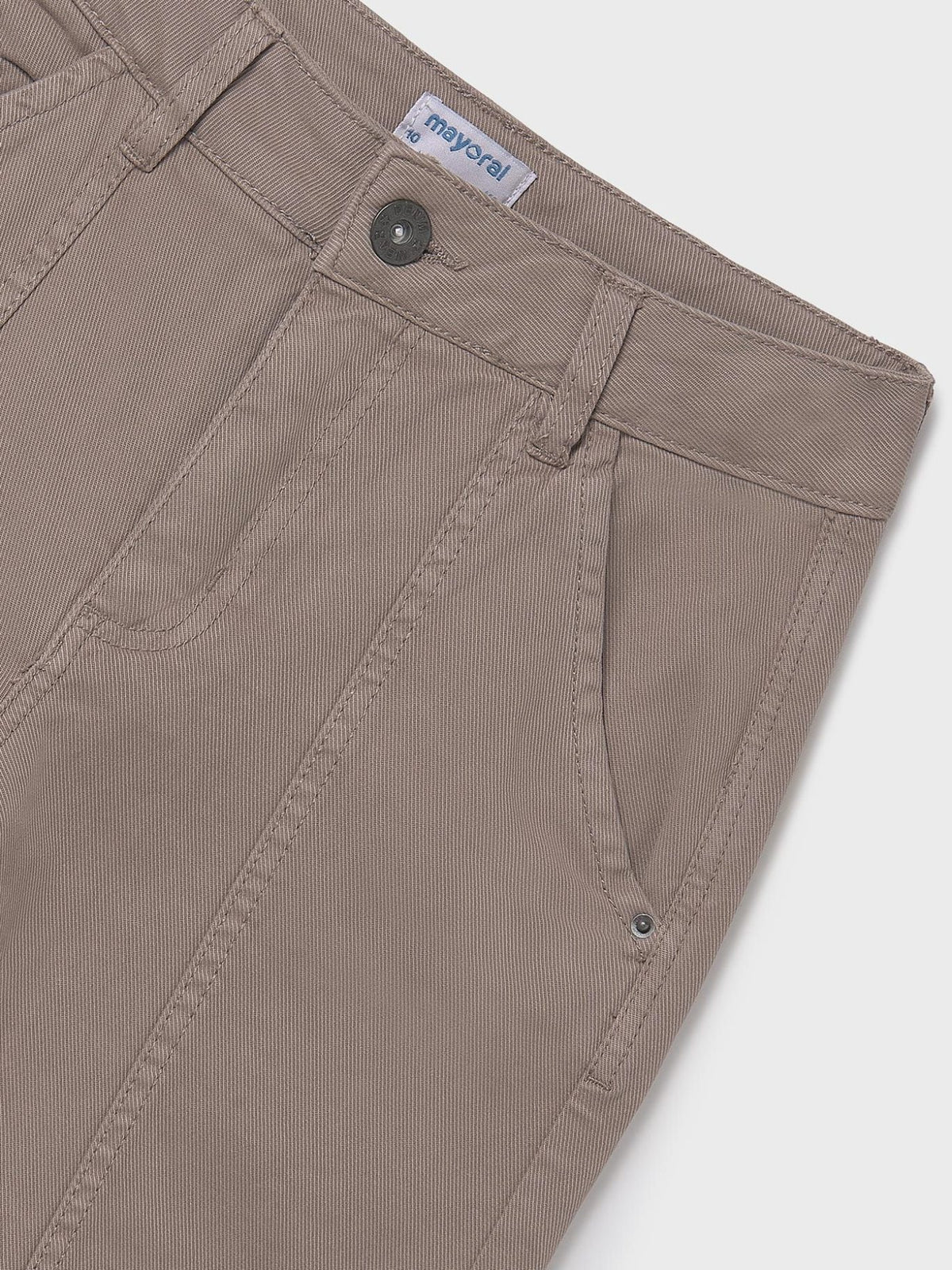Calça sarja wide leg Topeira (Castanho Claro)  para Menina - Mayoral