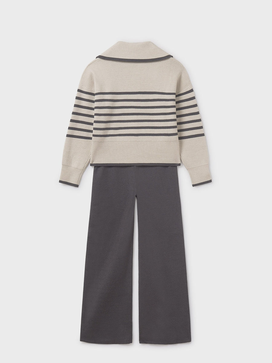 Conj. calça tricot Chumbo vig (Cinza Escuro)  para Menina - Mayoral