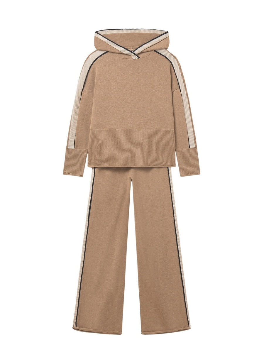 Conj.calça tricô capuz Camel vig (Castanho Claro)  para Menina - Mayoral