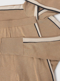 Conj.calça tricô capuz Camel vig (Castanho Claro)  para Menina - Mayoral