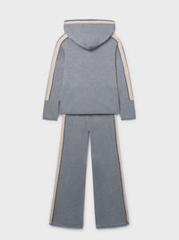 Conj.calça tricô capuz Aço vig. (Cinza Escuro)  para Menina - Mayoral