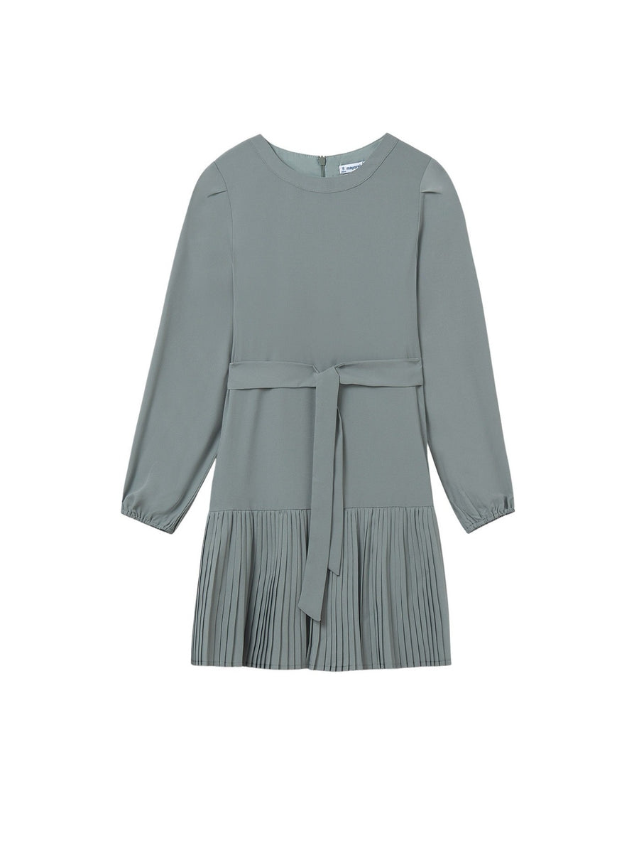 Vestido crepe Azul jade (Azul)  para Menina - Mayoral