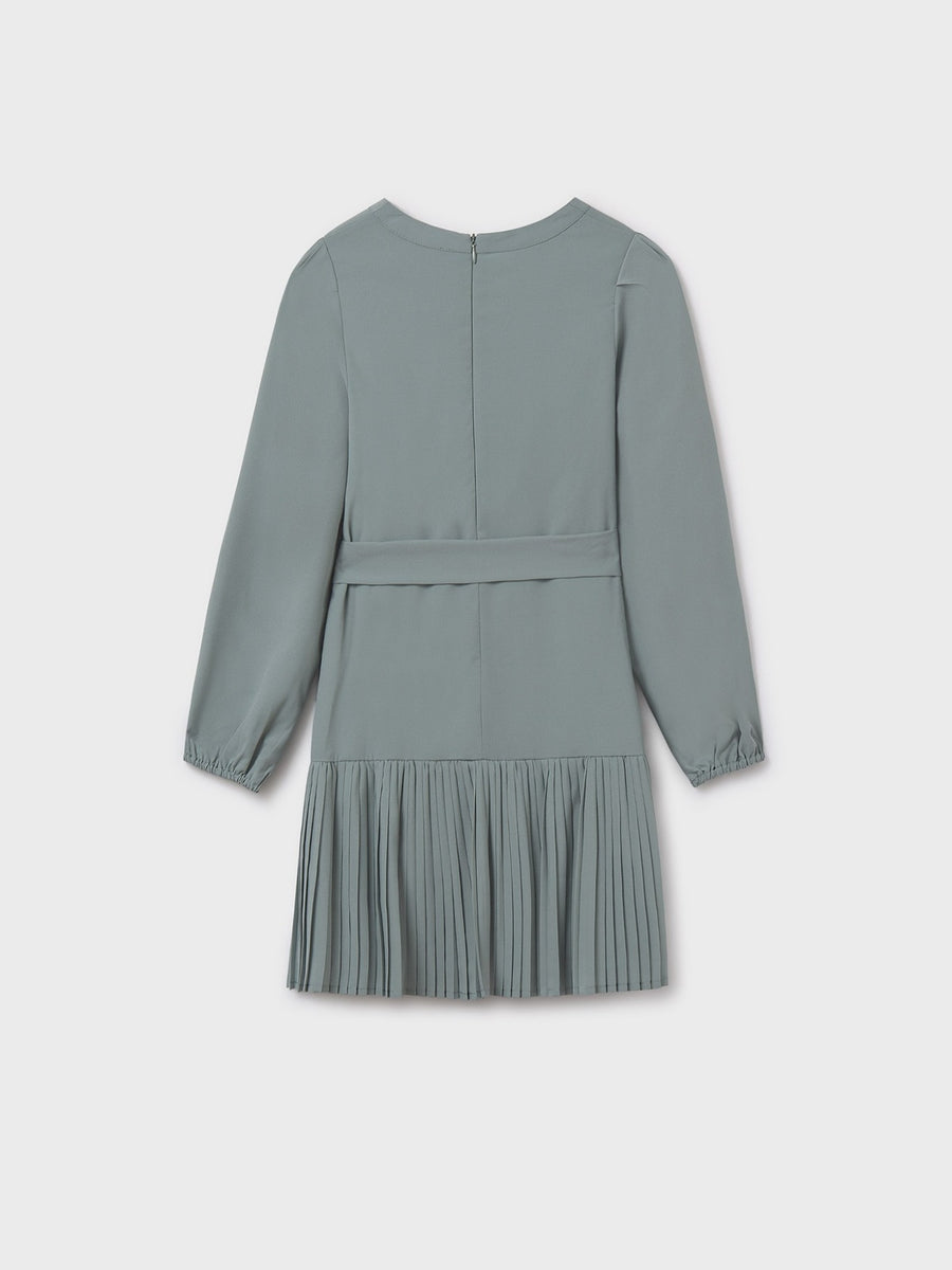 Vestido crepe Azul jade (Azul)  para Menina - Mayoral