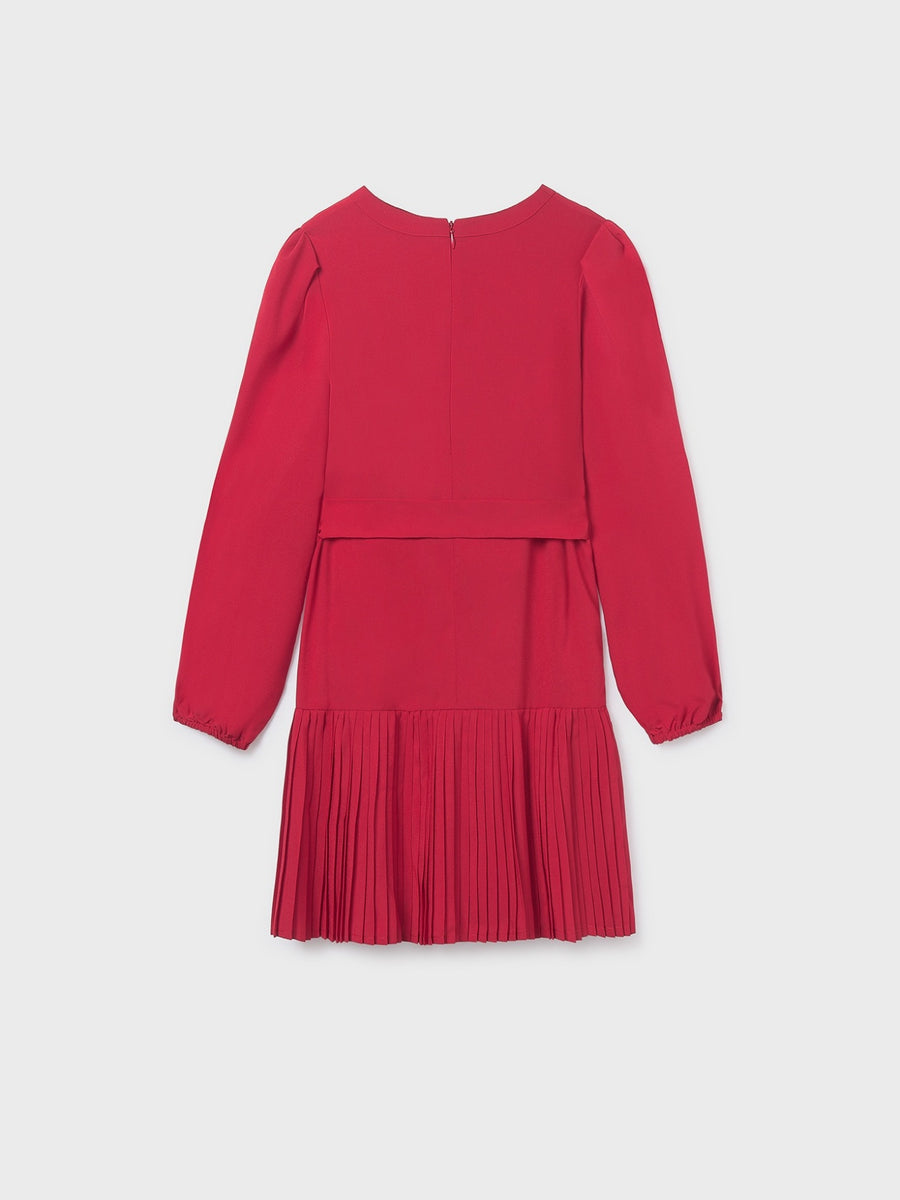 Vestido crepe Vermelho (Vermelho)  para Menina - Mayoral