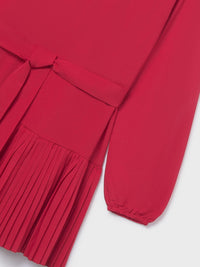 Vestido crepe Vermelho (Vermelho)  para Menina - Mayoral