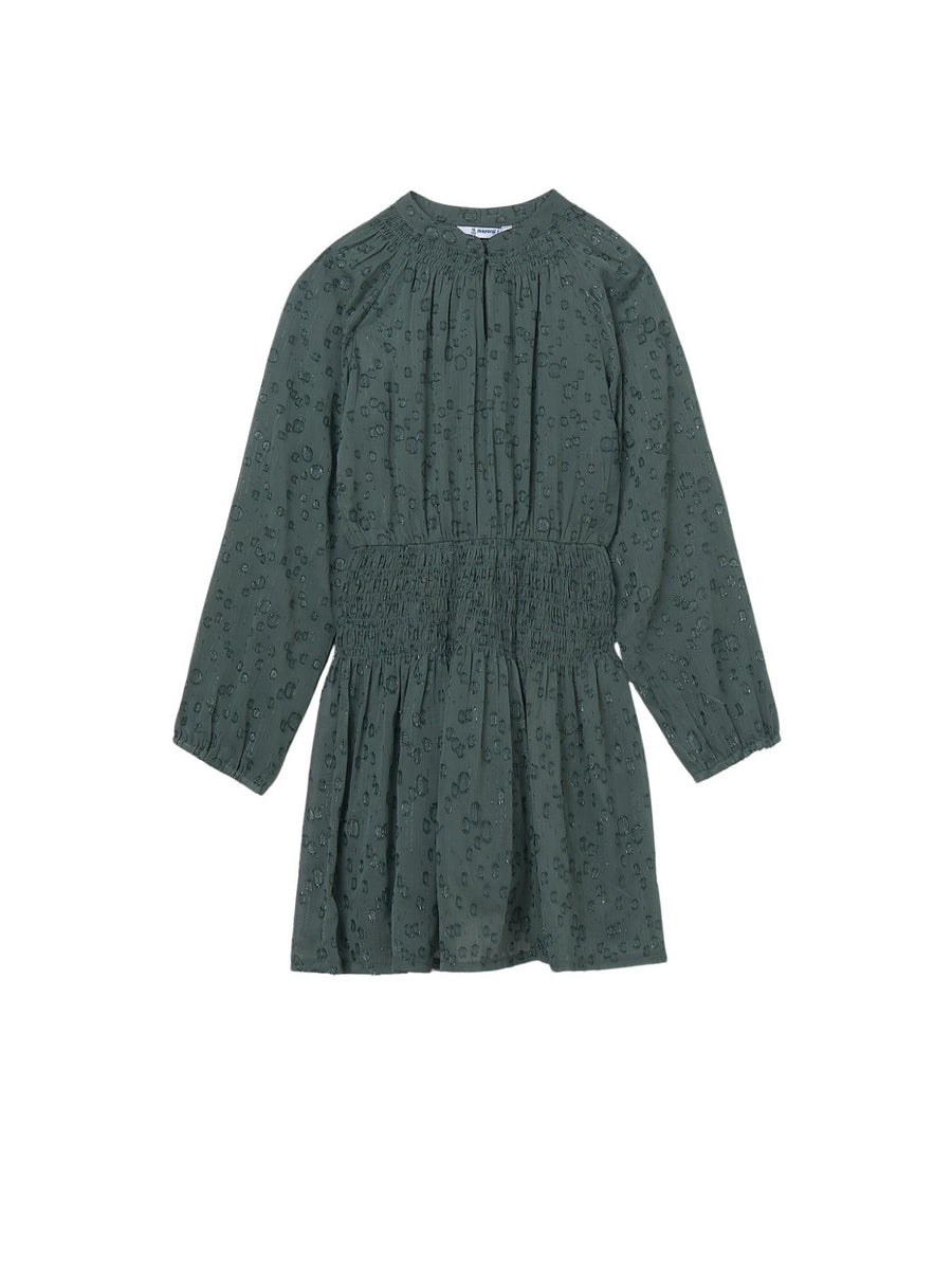 Vestido lurex Eucalipto (Verde Escuro)  para Menina - Mayoral