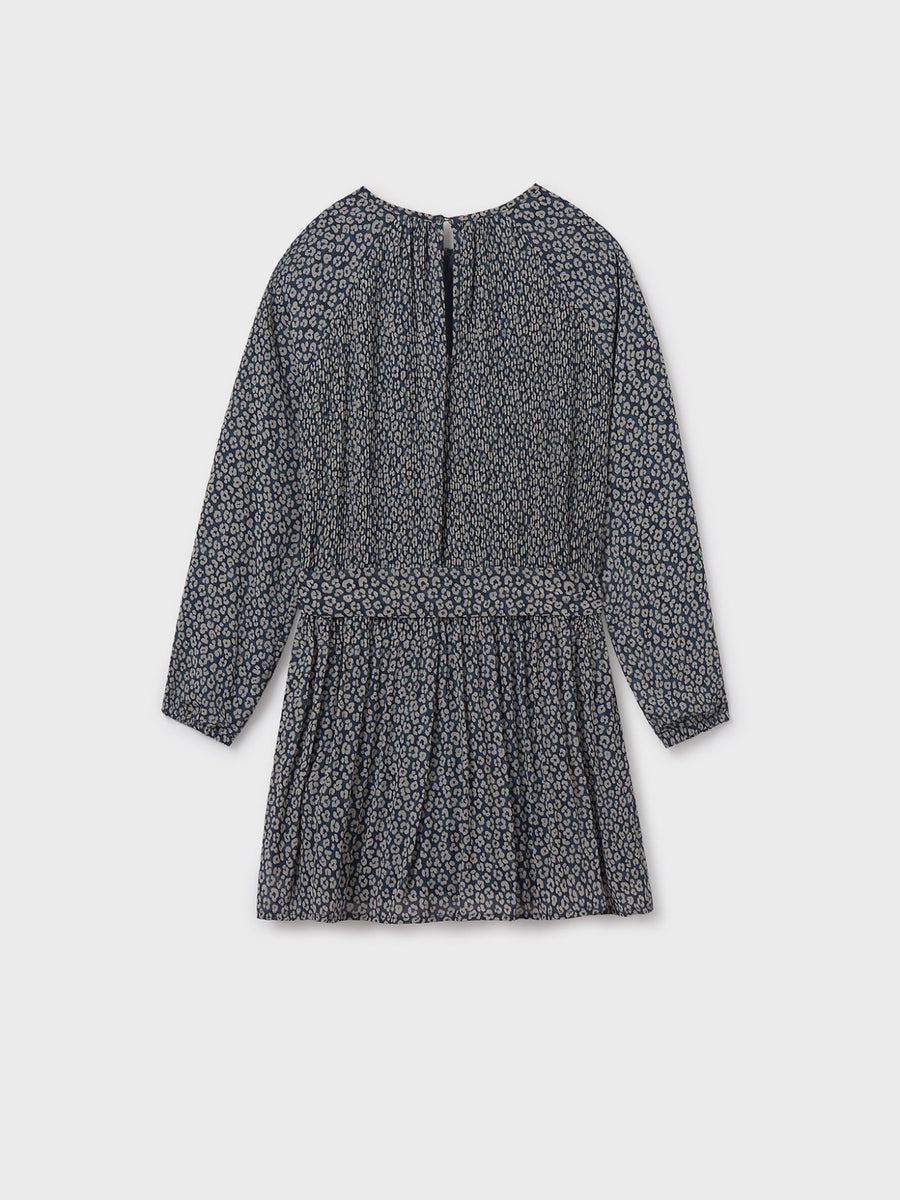 Vestido plissado estampado Petróleo (Ganga)  para Menina - Mayoral