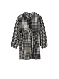 Vestido laços Xadrez (Cinza Escuro)  para Menina - Mayoral