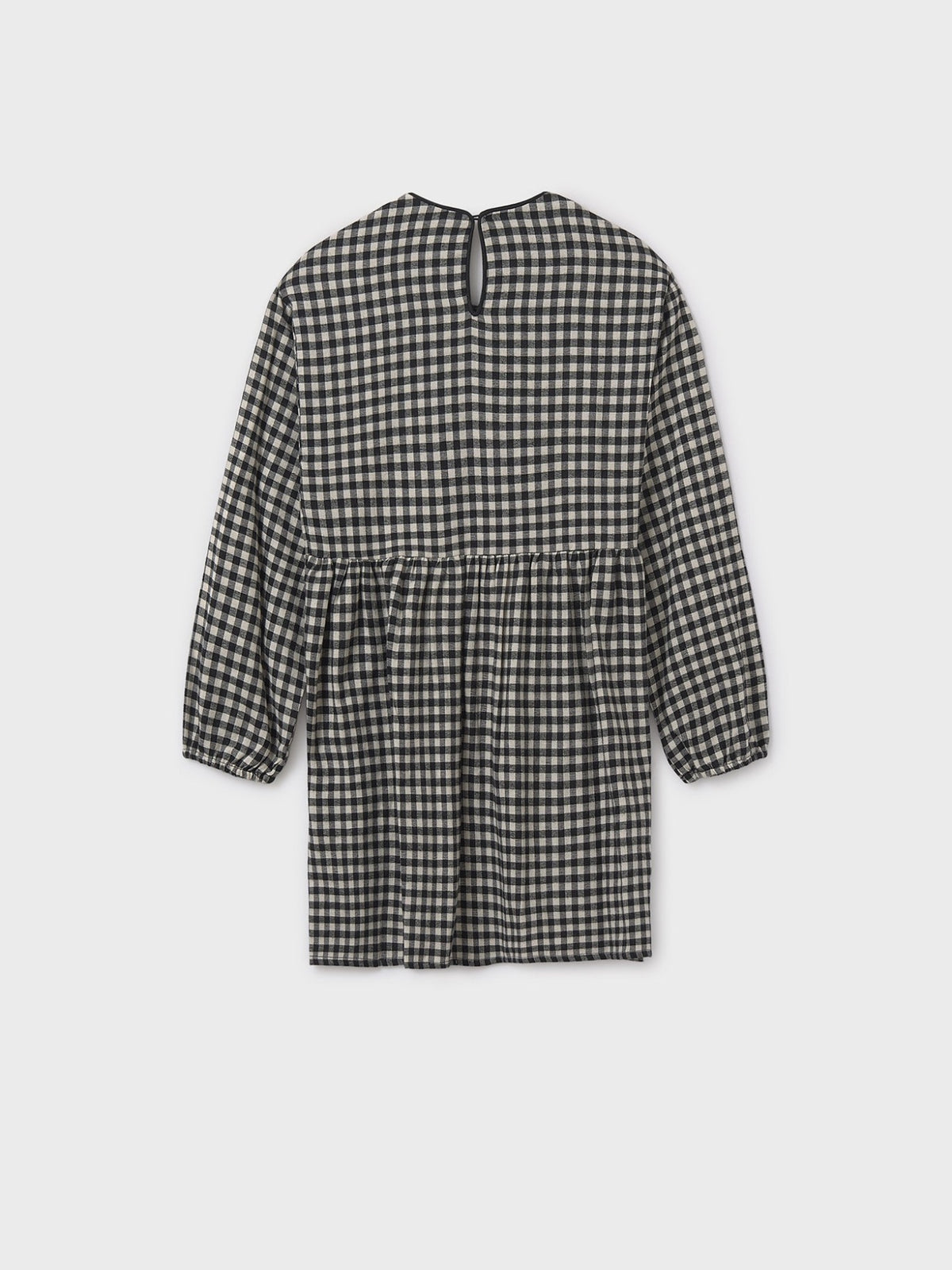Vestido laços Xadrez (Cinza Escuro)  para Menina - Mayoral