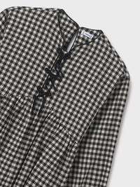 Vestido laços Xadrez (Cinza Escuro)  para Menina - Mayoral