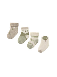Set 4 soquetes Sálvia (Verde seco)  para Bebé Menino - Mayoral