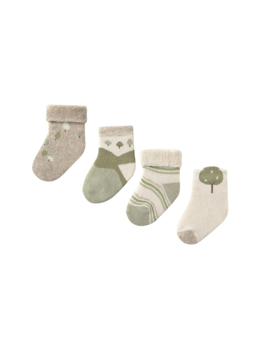 Set 4 soquetes Sálvia (Verde seco)  para Bebé Menino - Mayoral