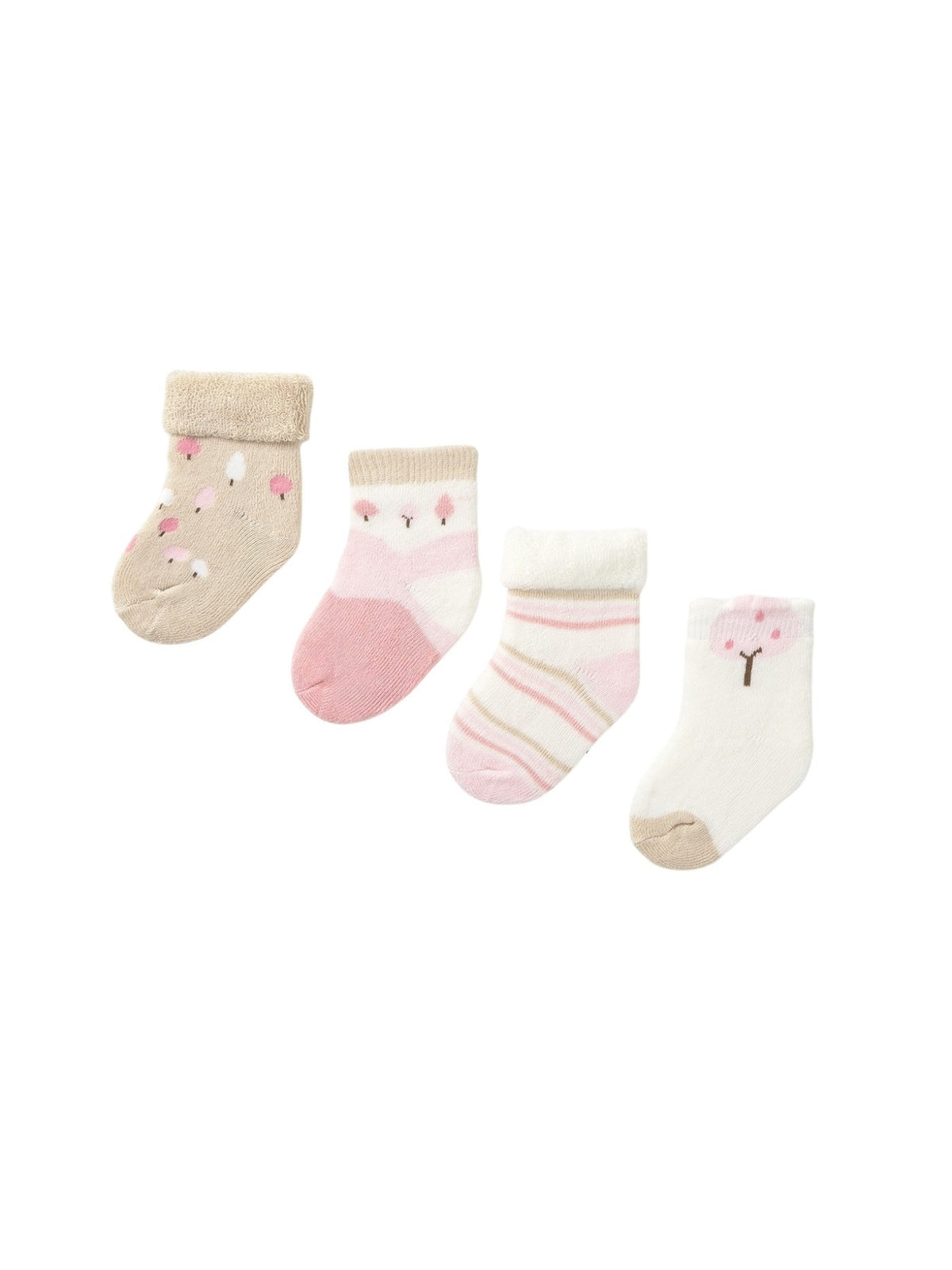 Set 4 soquetes Rosab-cuar (Rosa Bébé)  para Bebé Menino - Mayoral