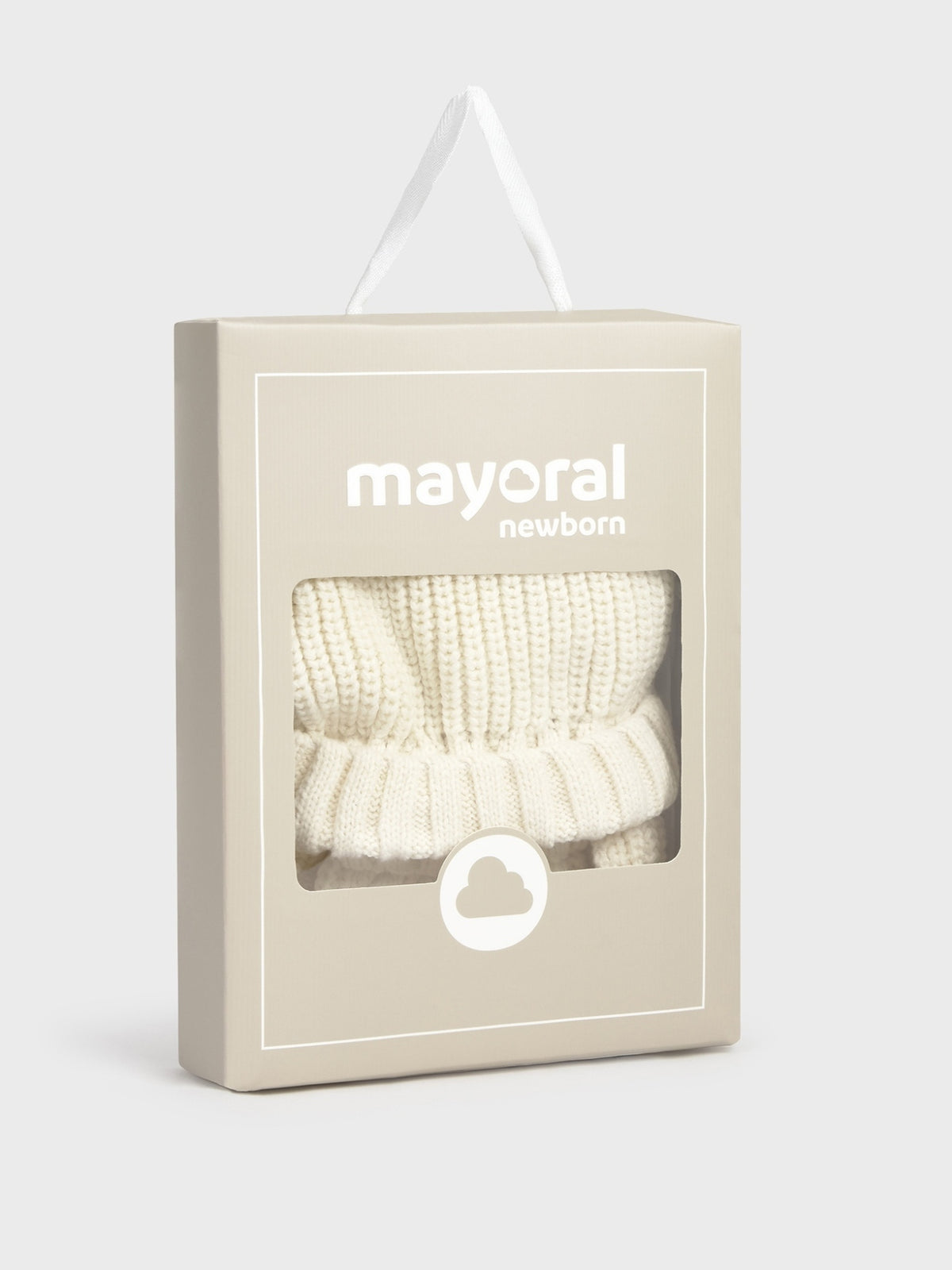 Conj. gorro/luvas tricot Cerámica (Creme / Pérola)  para Bebé Menino - Mayoral