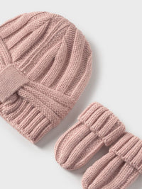 Conj.gorro e luvas Rosado (Rosa Velho)  para Bebé Menina - Mayoral