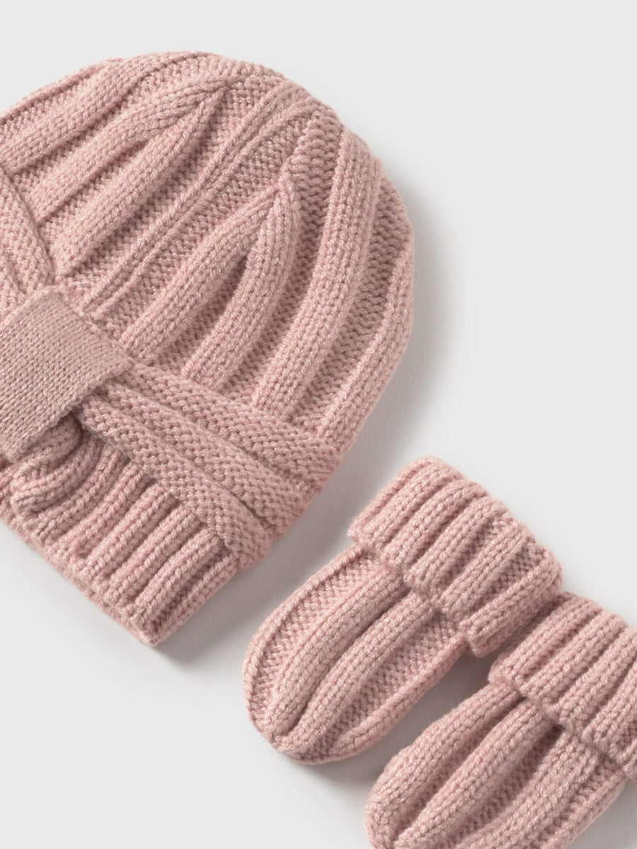 Conj.gorro e luvas Rosado (Rosa Velho)  para Bebé Menina - Mayoral