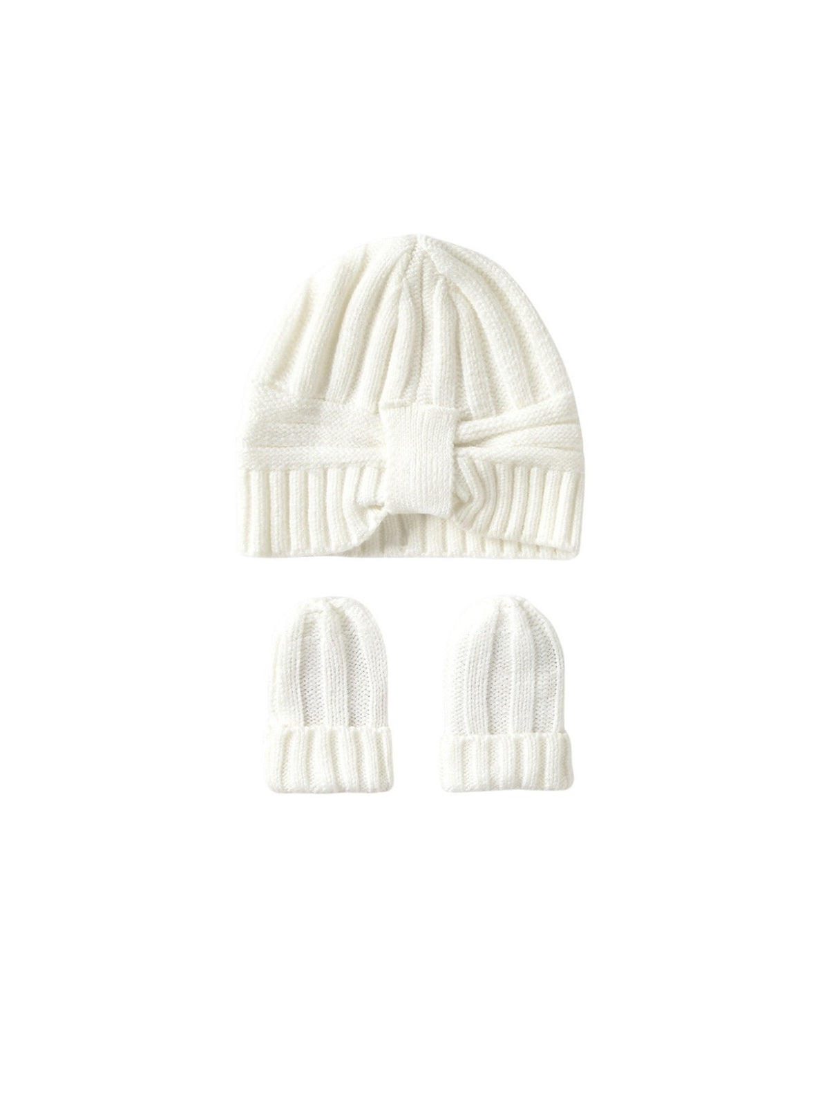 Conj.gorro e luvas Crú (Creme / Pérola)  para Bebé Menina - Mayoral