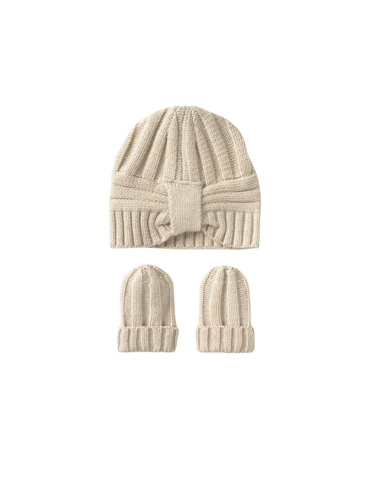 Conj.gorro e luvas Cereal vig (Bege)  para Bebé Menina - Mayoral
