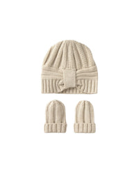 Conj.gorro e luvas Cereal vig (Bege)  para Bebé Menina - Mayoral