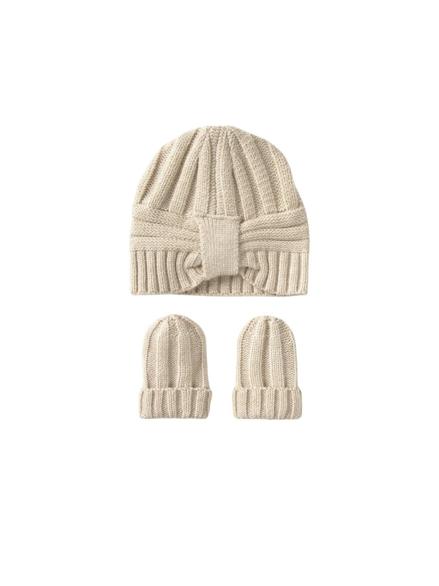 Conj.gorro e luvas Cereal vig (Bege)  para Bebé Menina - Mayoral