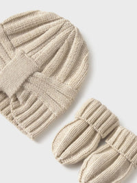 Conj.gorro e luvas Cereal vig (Bege)  para Bebé Menina - Mayoral