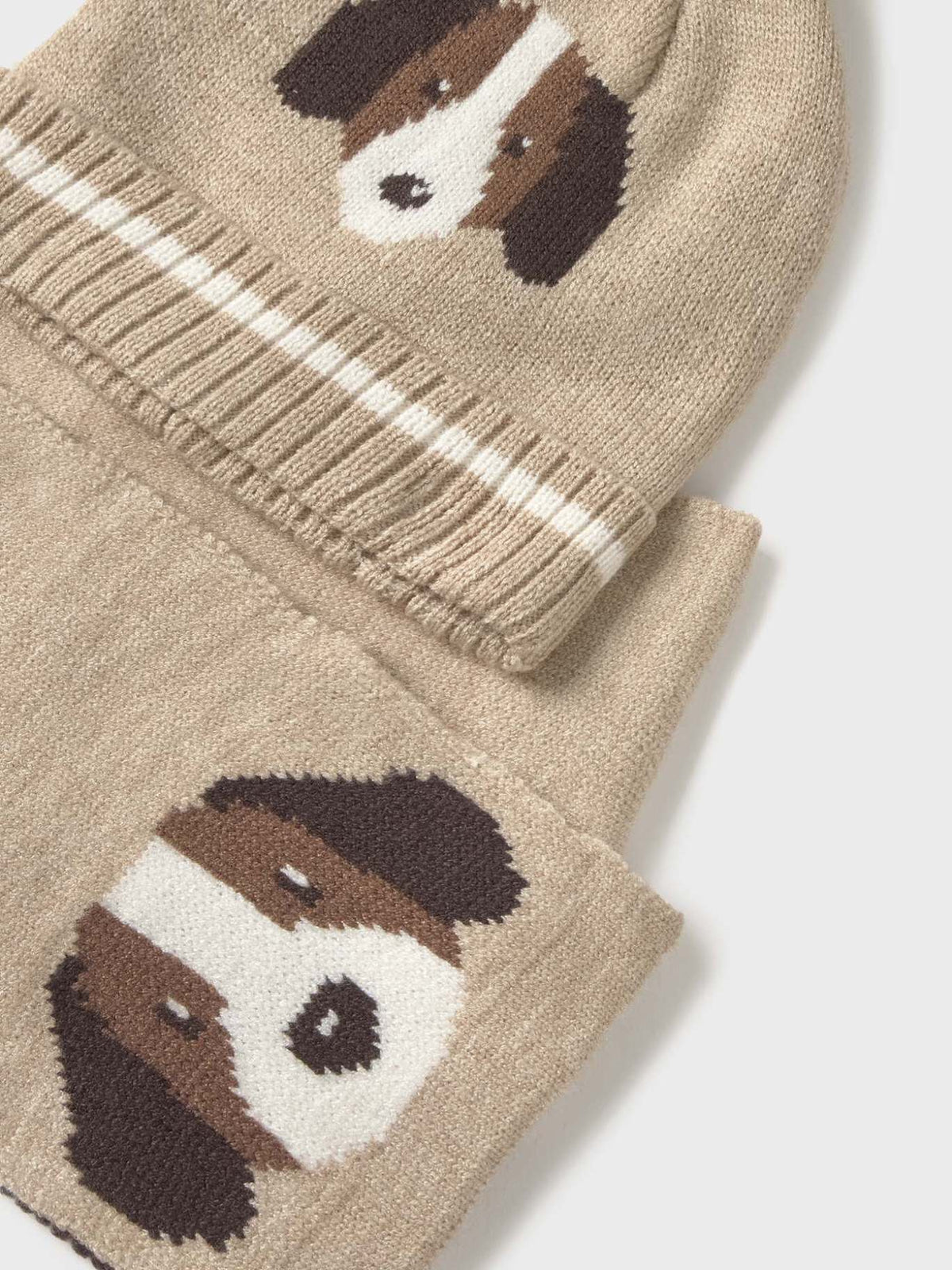 Conj. gorro/cachecol Bege vig. (Bege)  para Bebé Menino - Mayoral