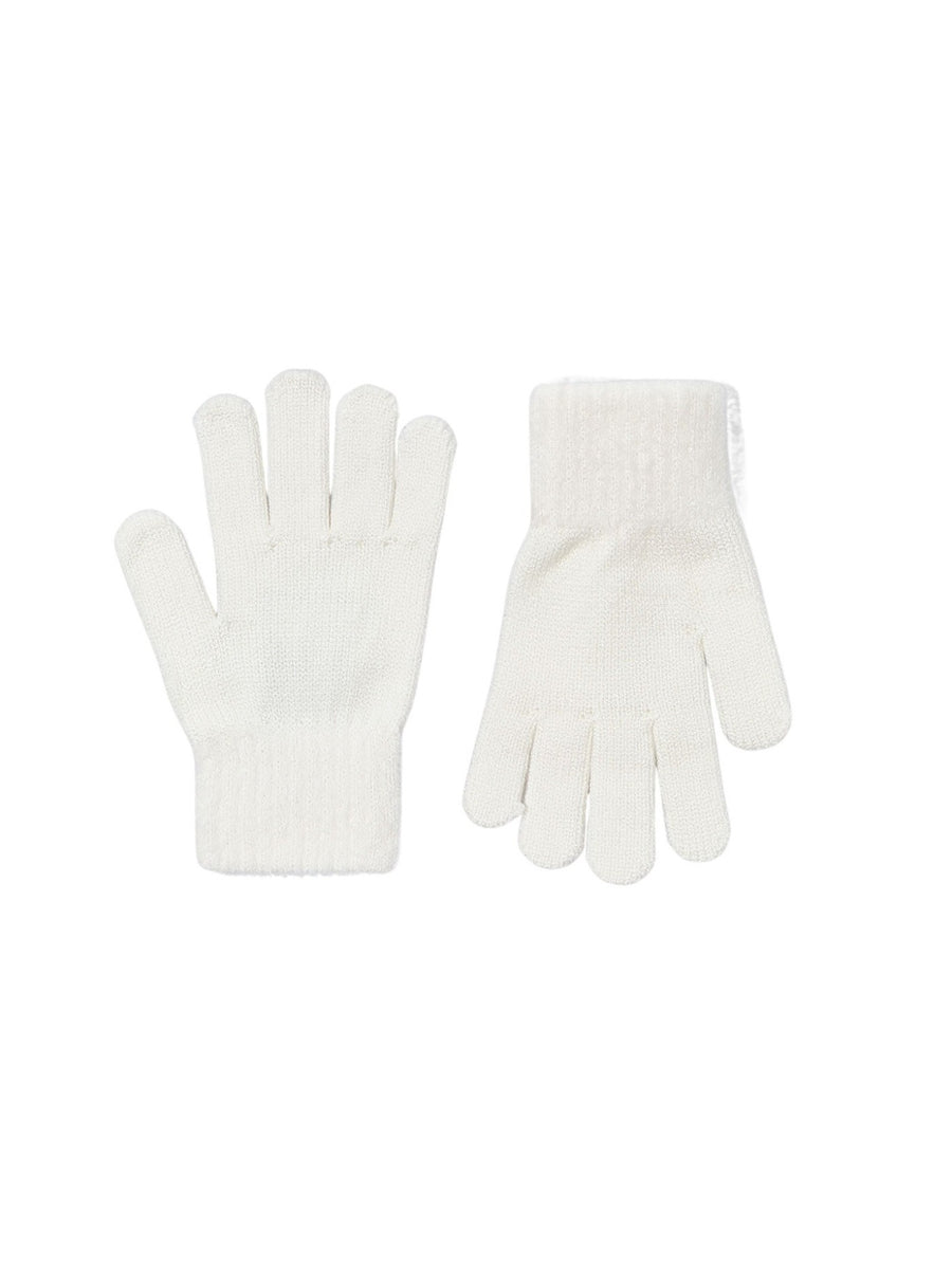 Luvas tricô pêlo Crú (Creme / Pérola)  para Menina - Mayoral