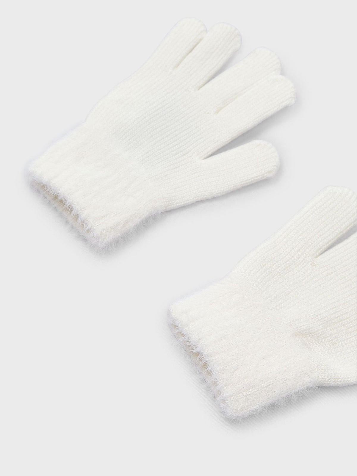 Luvas tricô pêlo Crú (Creme / Pérola)  para Menina - Mayoral