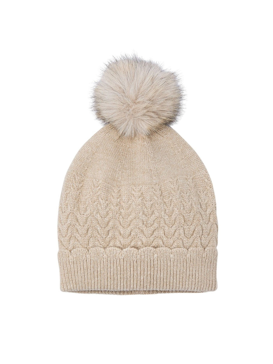 Gorro Tricot Bege (Bege)  para Menina - Mayoral