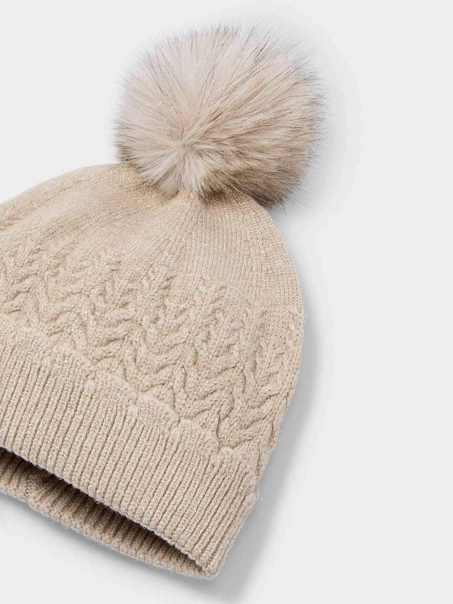 Gorro Tricot Bege (Bege)  para Menina - Mayoral