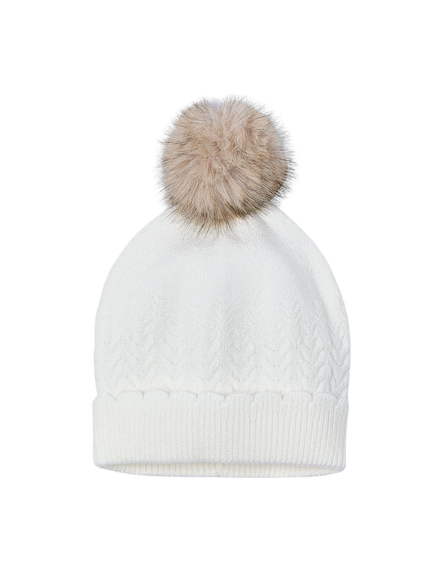 Gorro Tricot Crú (Creme / Pérola)  para Menina - Mayoral