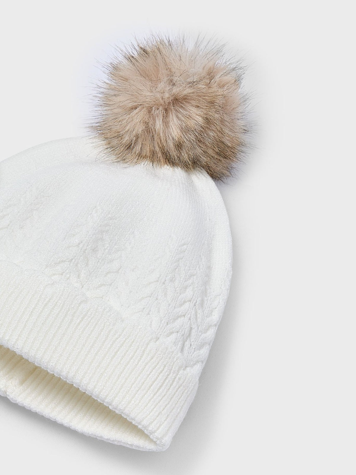 Gorro Tricot Crú (Creme / Pérola)  para Menina - Mayoral
