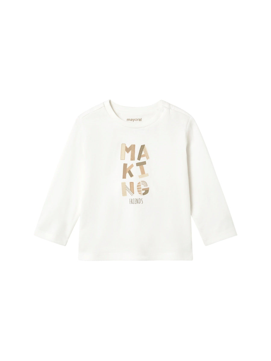 Camiseta básica bebé Nata (Creme / Pérola)  para Bebé Menino - Mayoral