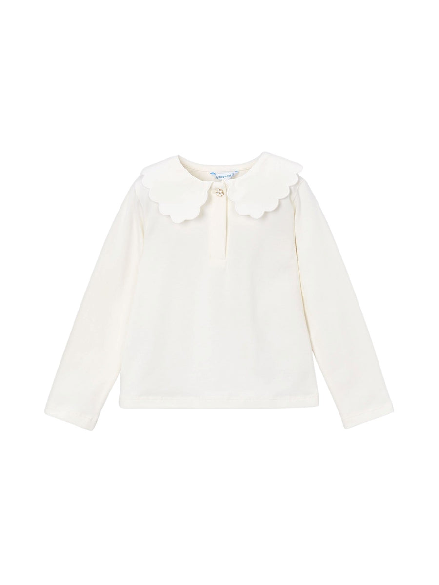 Polo m/comp. básico bebé Crú (Creme / Pérola)  para Menina - Mayoral