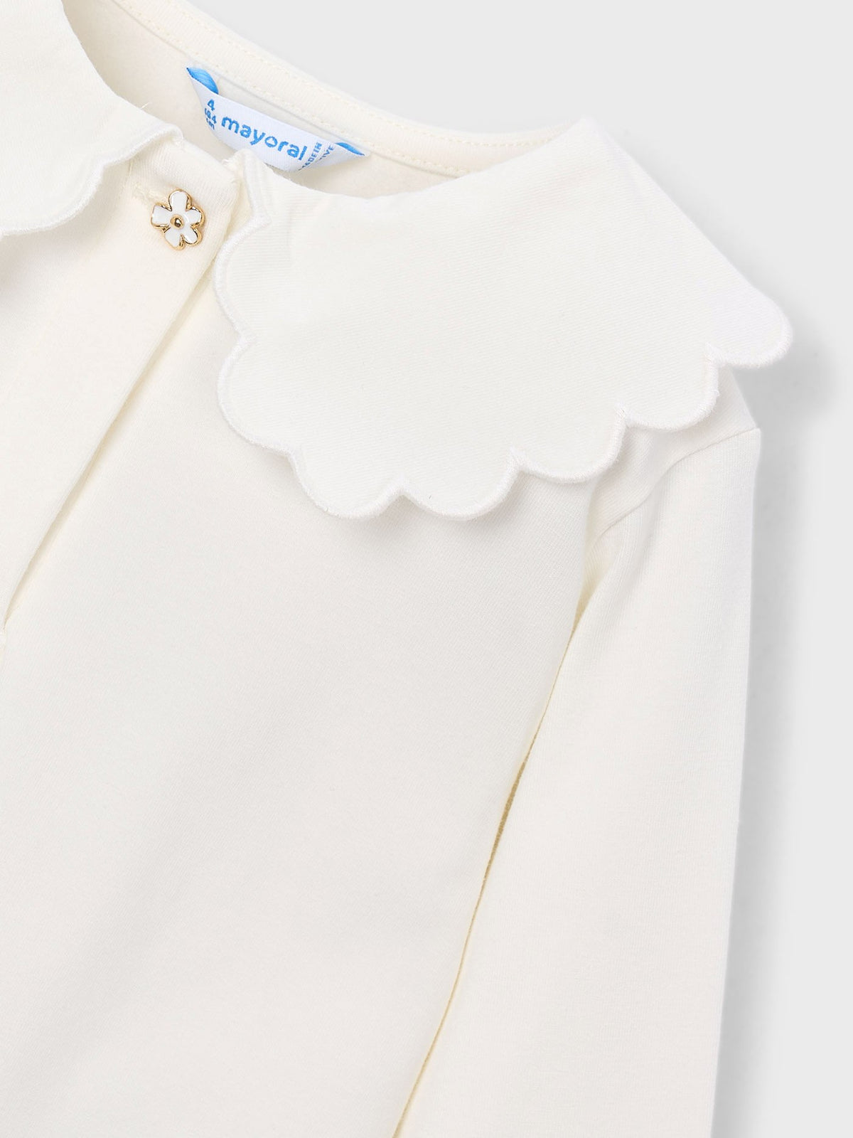 Polo m/comp. básico bebé Crú (Creme / Pérola)  para Menina - Mayoral