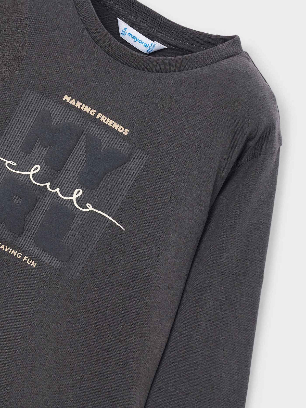 Camiseta básica bebé Lousa (Cinza Escuro)  para Menino - Mayoral