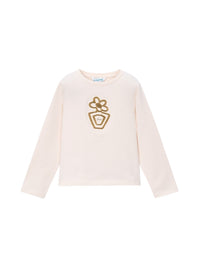 Camiseta básica bebé Soja (Creme / Pérola)  para Menina - Mayoral