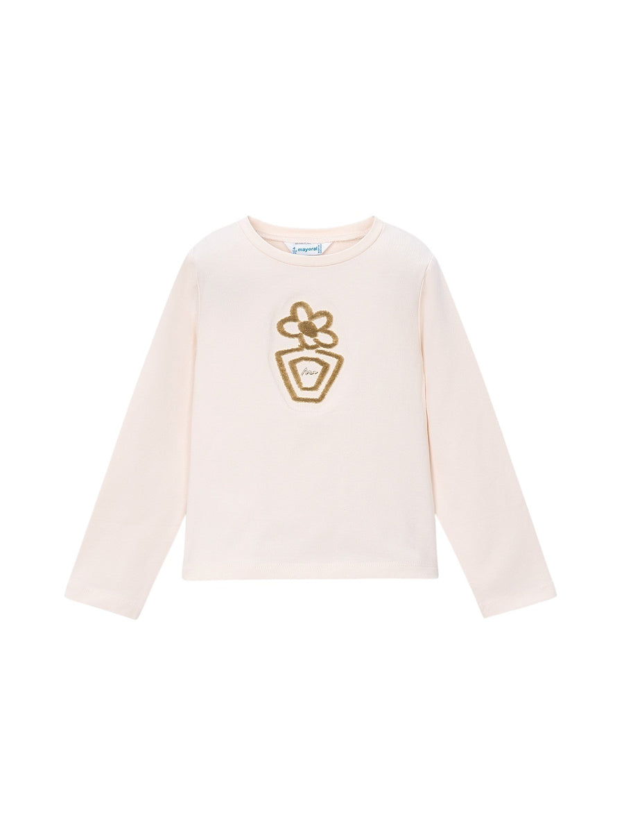 Camiseta básica bebé Soja (Creme / Pérola)  para Menina - Mayoral